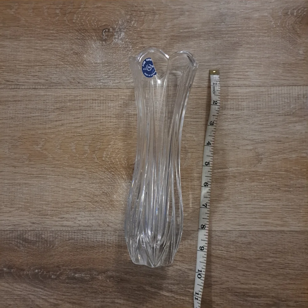 Vintage LENOX Elegant Clear Crystal Flower Vase